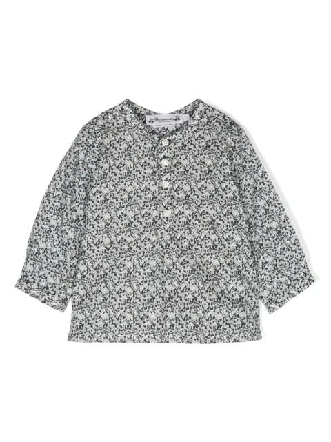 Bonpoint floral-print long-sleeve blouse