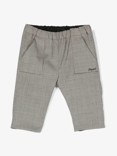 Bonpoint houndstooth-pattern elasticated-waist trousers