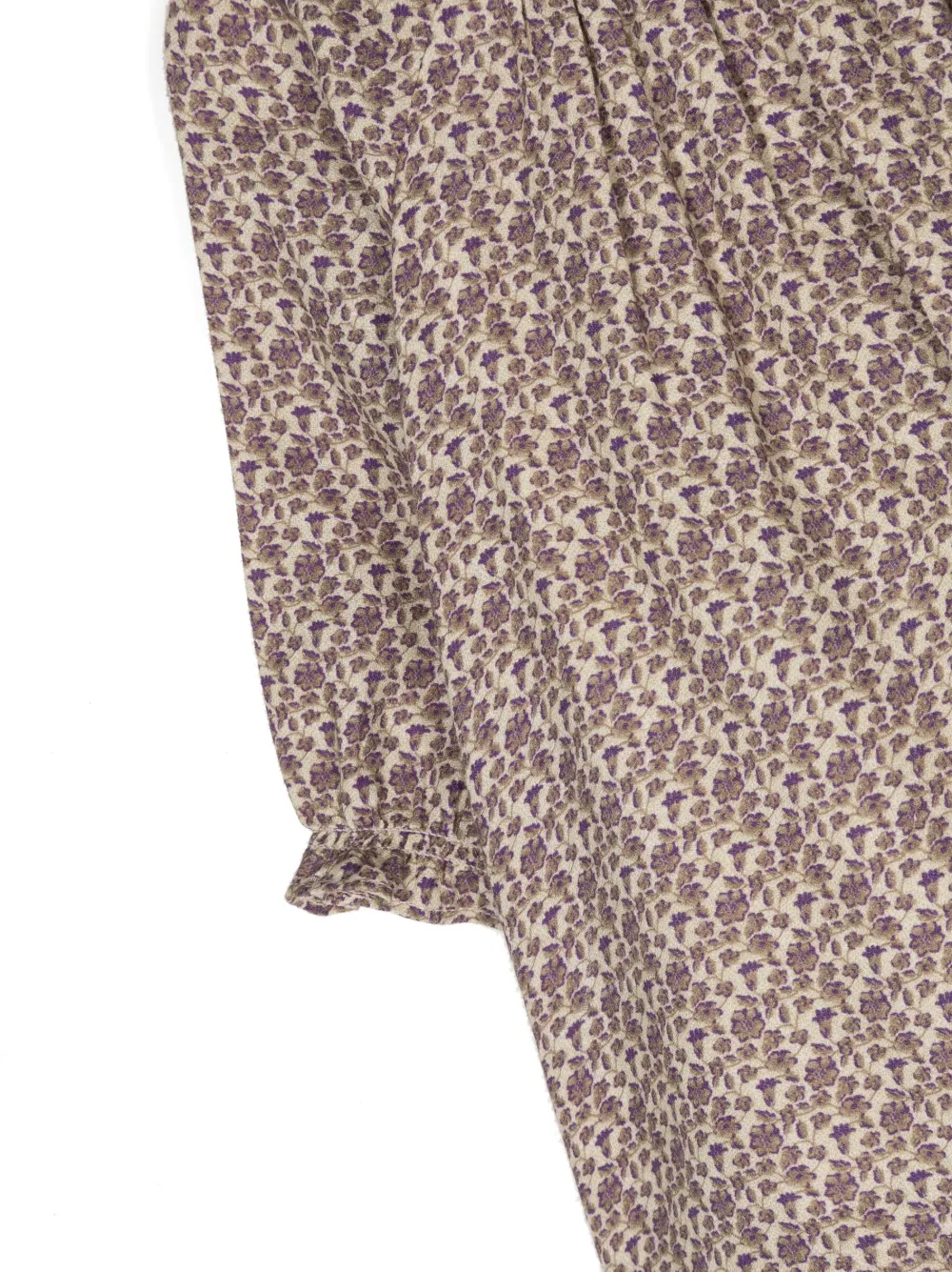 Floral-Print Button-Up Flared Dress