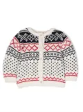Bonpoint button-up intarsia-knit cardigan - White