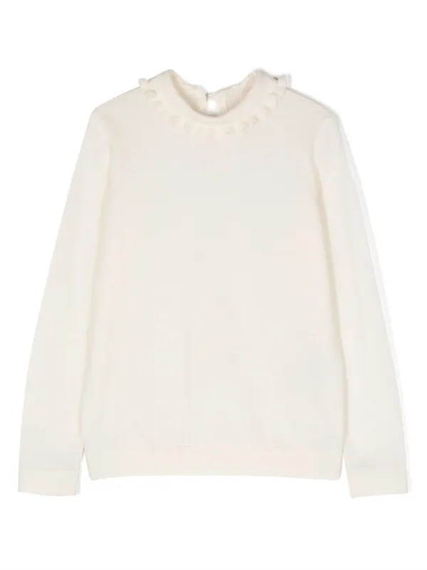 Jumper with frill clearance collar