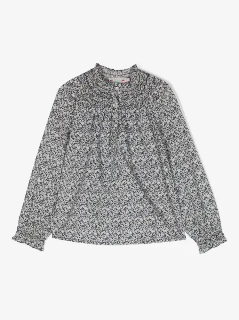Bonpoint floral-print cotton blouse 