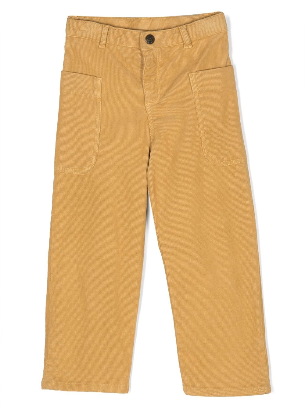 Shop Bonpoint Looping Straight-leg Trousers In Yellow