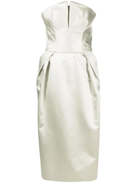Maison Margiela strapless silk midi dress