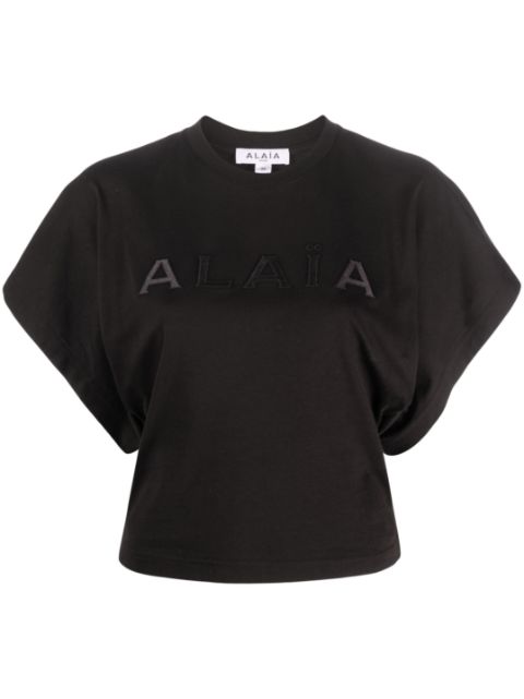 Alaïa embroidered-logo cotton T-shirt
