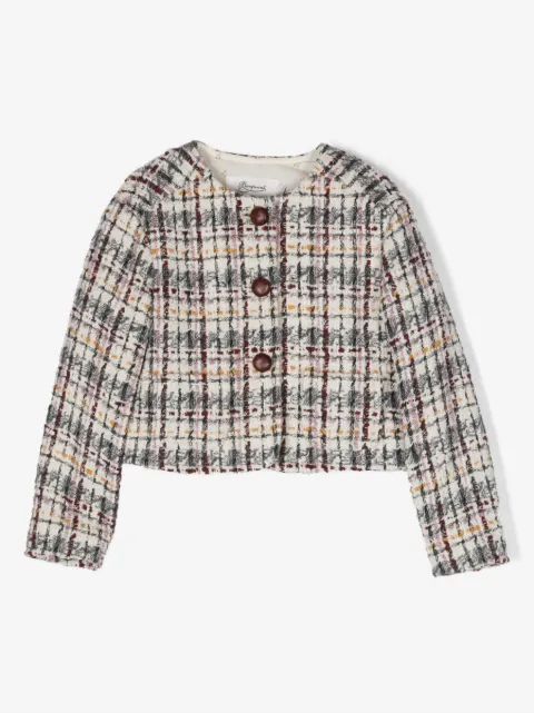 Bonpoint button-up tweed jacket
