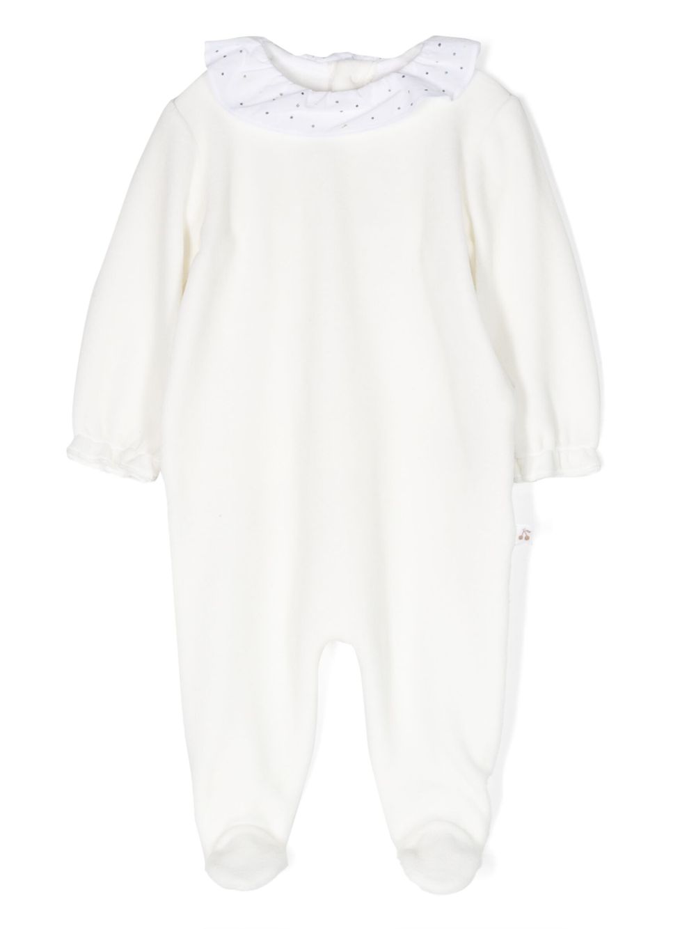 Bonpoint Tijane Ruffled-collar Babygrown In White