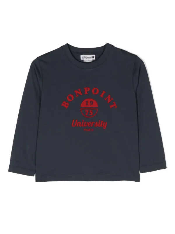Bonpoint ロゴ ロングTシャツ | ブルー | FARFETCH JP