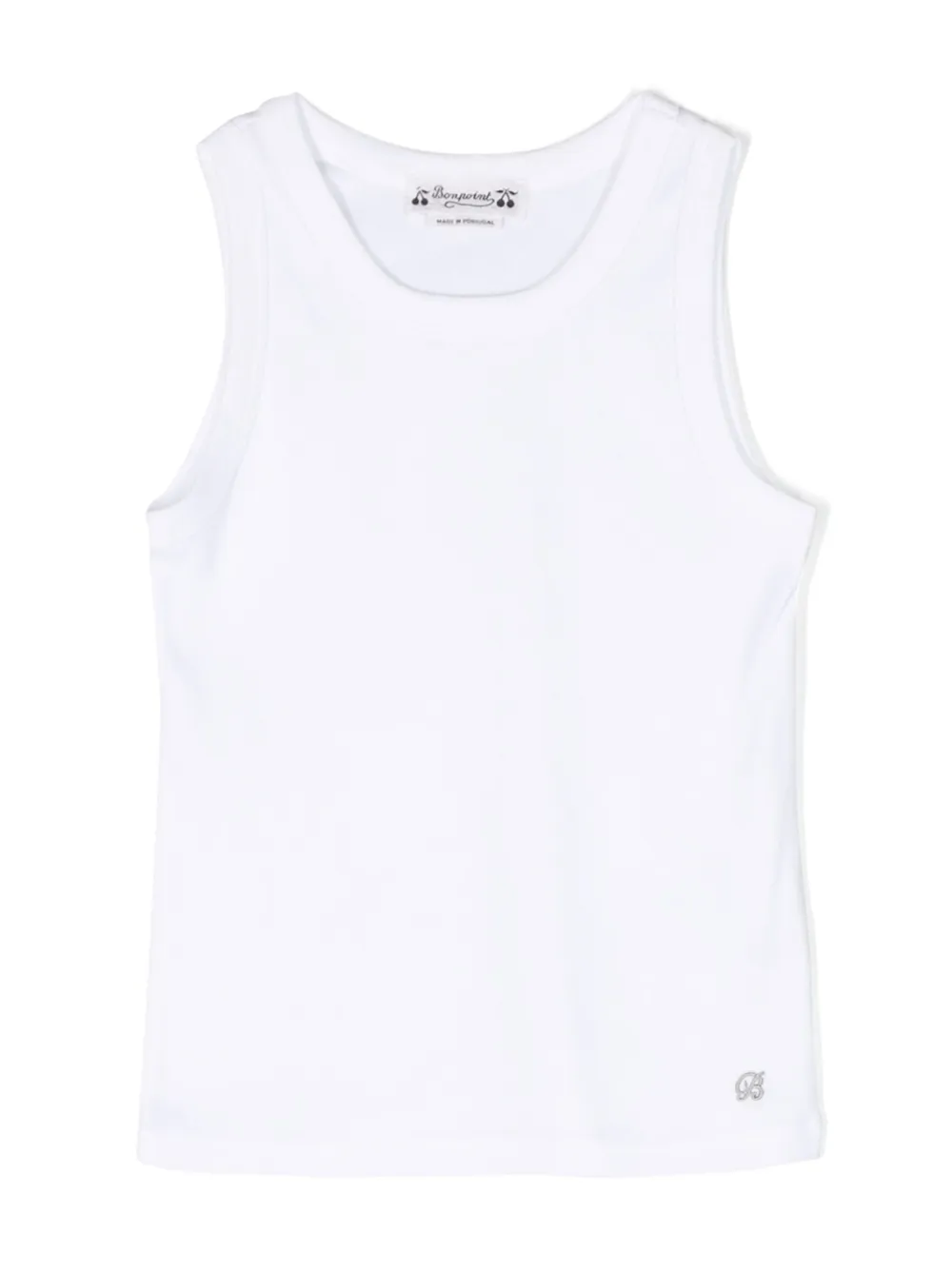 Bonpoint Zeven geribbelde tanktops Wit