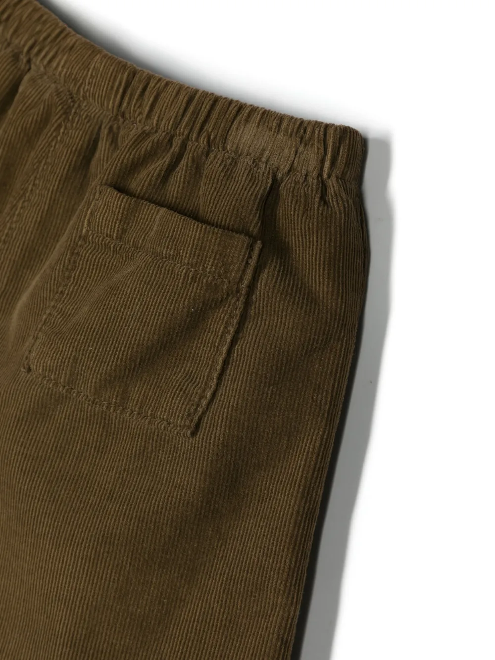 Elasticated-Waistband Corduroy Trousers
