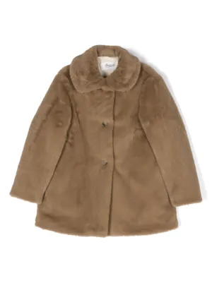 Girls faux fur deals collar coat