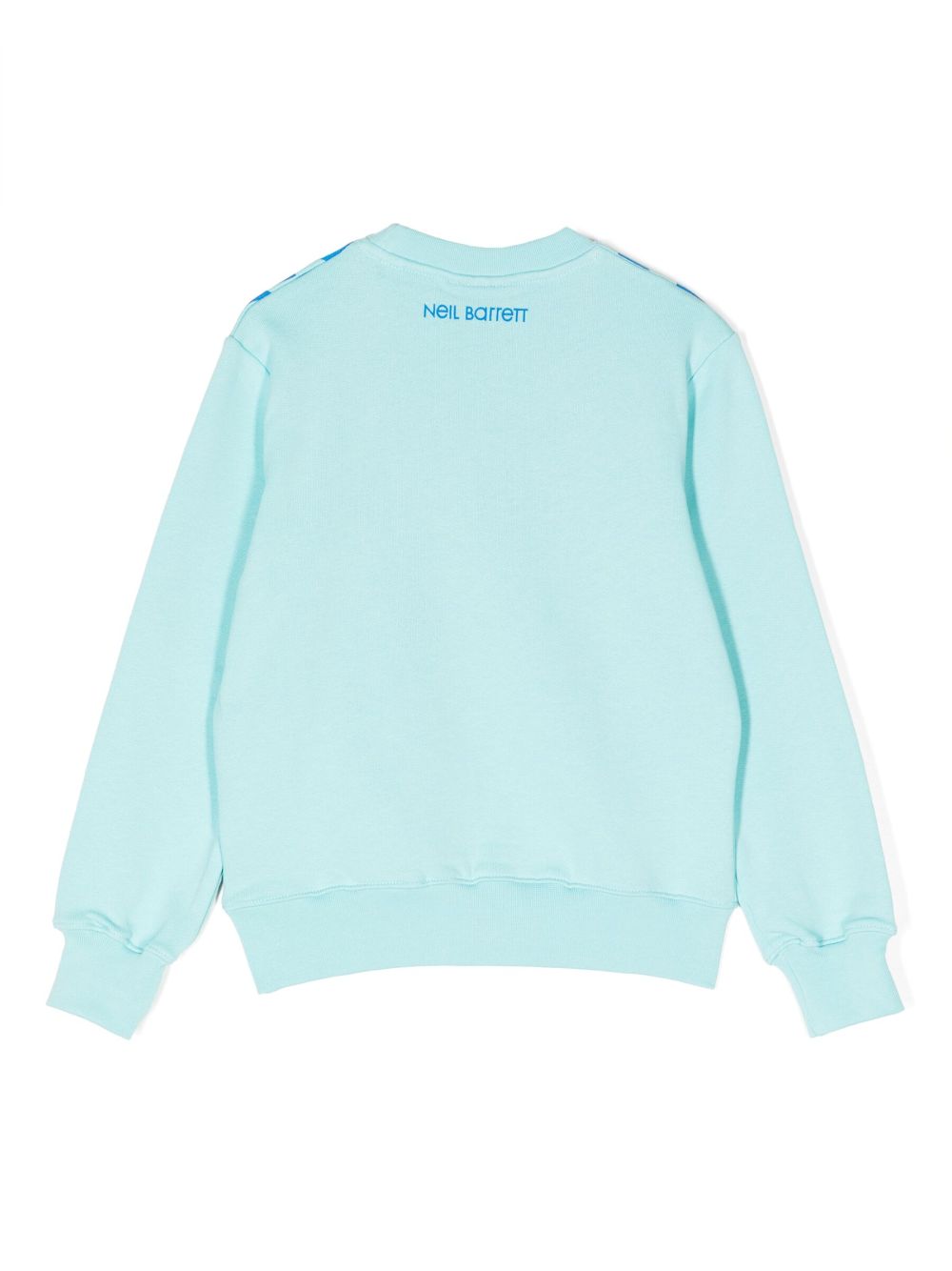 Neil Barrett Kids graphic-print cotton sweatshirt - Blauw