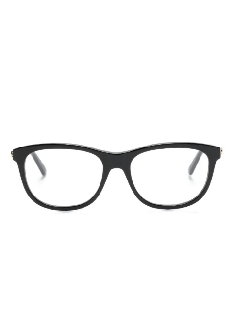 Gucci Eyewear lentes con armazón rectangular y placa del logo