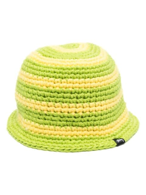 Stüssy - Swirl striped knitted bucket hat