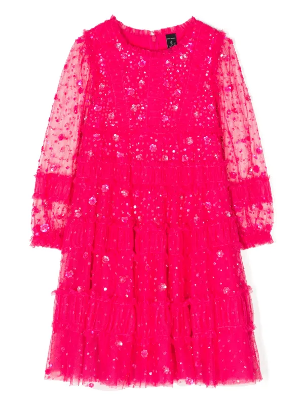 needle and thread hot pink dress & KIDS Violet Shimmer sequin-embellished | evening party or any