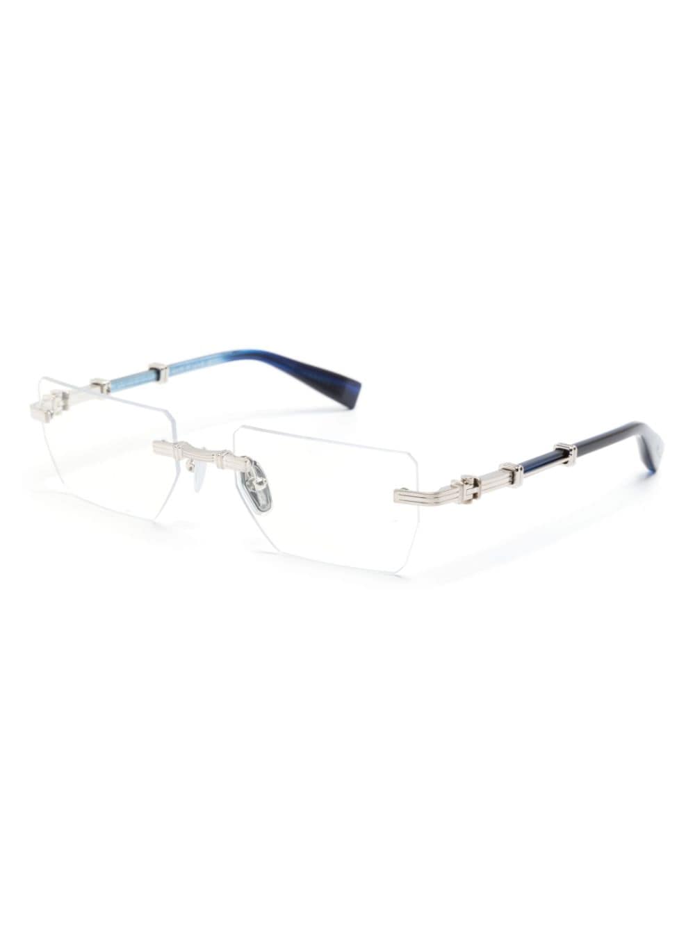Balmain Eyewear Bril met rechthoekig montuur - Blauw