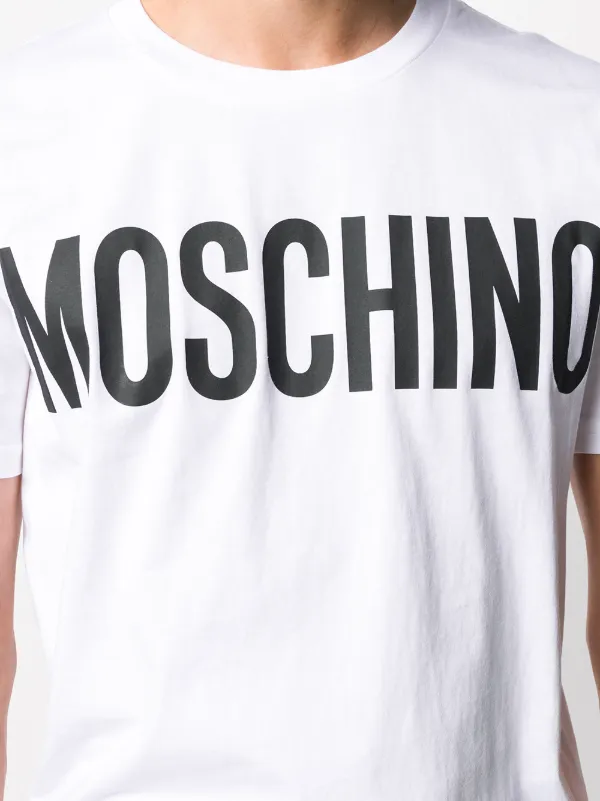 Moschino logo print Cotton T shirt Farfetch