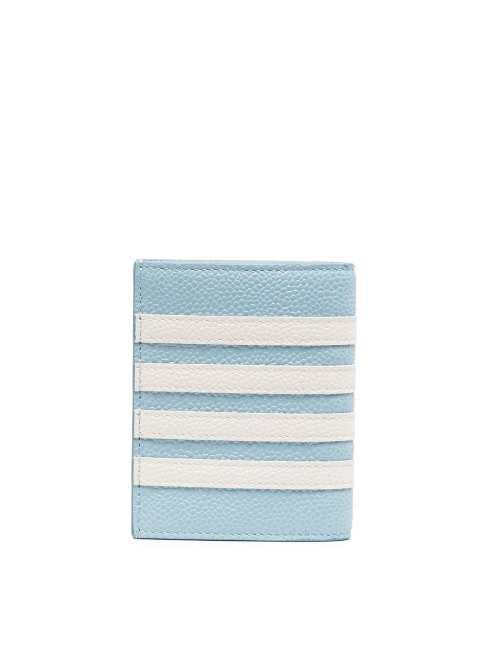 Shop Thom Browne 4-bar Stripe-appliqué Cardholder In Blau