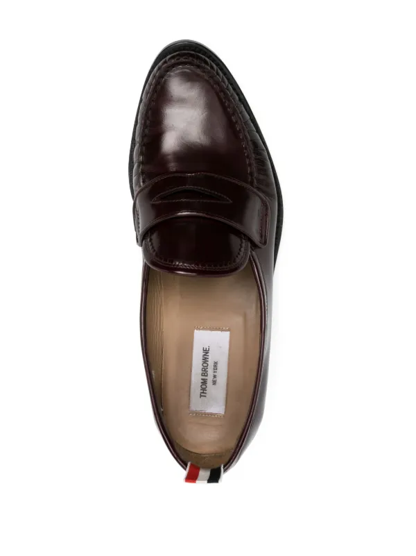 トムブラウン Thom Browne Pleated Varsity Loafers Spazzolato Pleated Varsity Loafer | Thom Browne