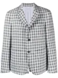 Thom Browne single-breasted check-pattern blazer - Grey