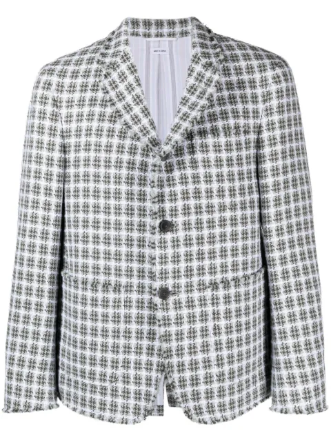 Thom Browne blazer con botones y motivo de cuadros