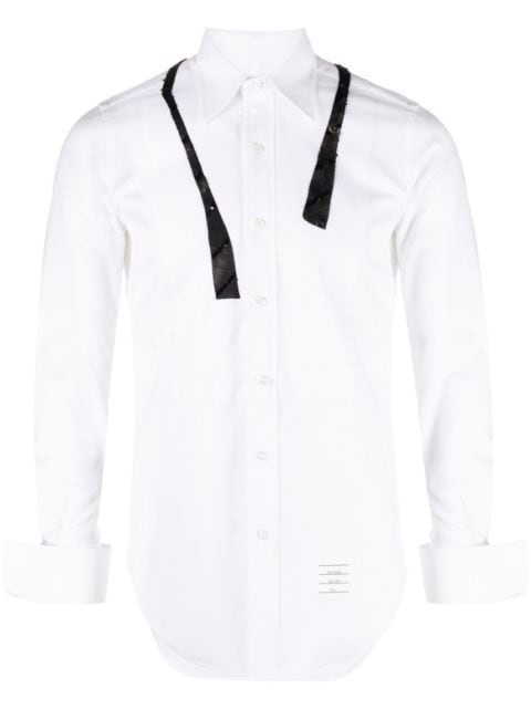 Thom Browne chemise en coton à détail de nœud