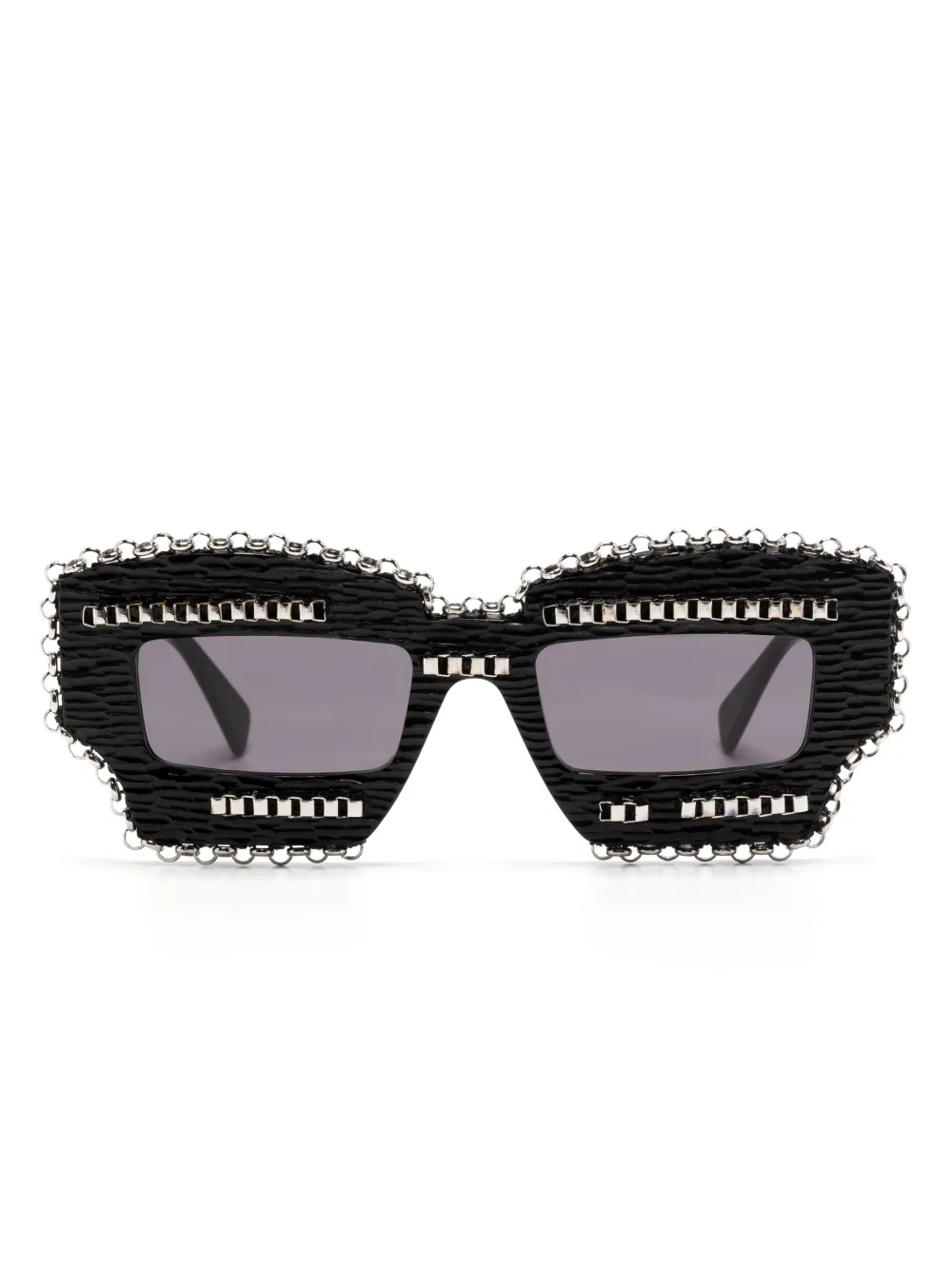 Kuboraum chain-detailing sunglasses | Black | Image 1