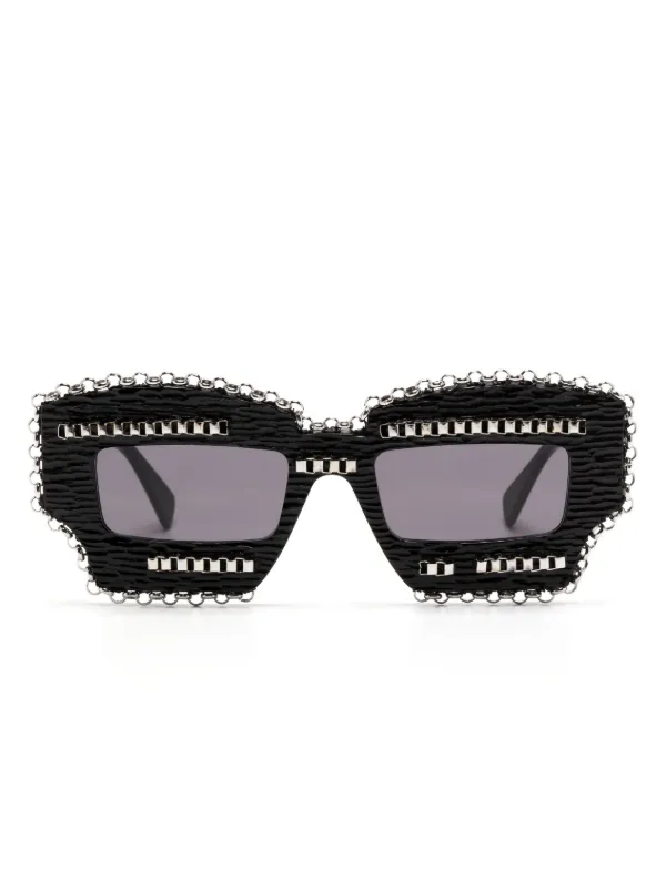 Versace black studded sunglasses new arrivals