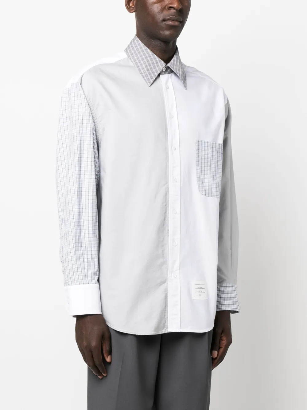 Thom Browne Overhemd met 4 strepen Blauw