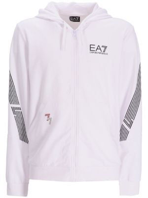 White ea7 sales hoodie