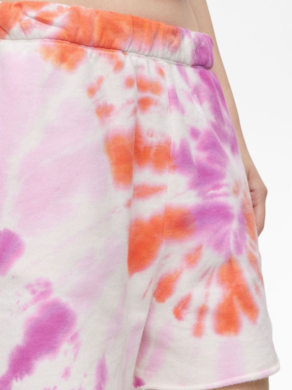 Shop Hugo Tie-dye Print Track Shorts In Multicolour