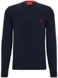 HUGO San Cassius logo-patch jumper - Blue