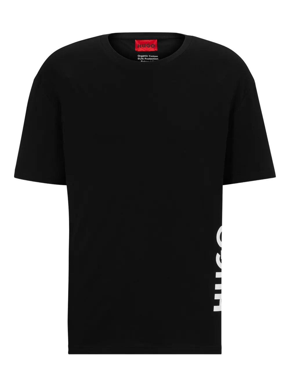 HUGO Camiseta com detalhe de logo | Preto | Image 1