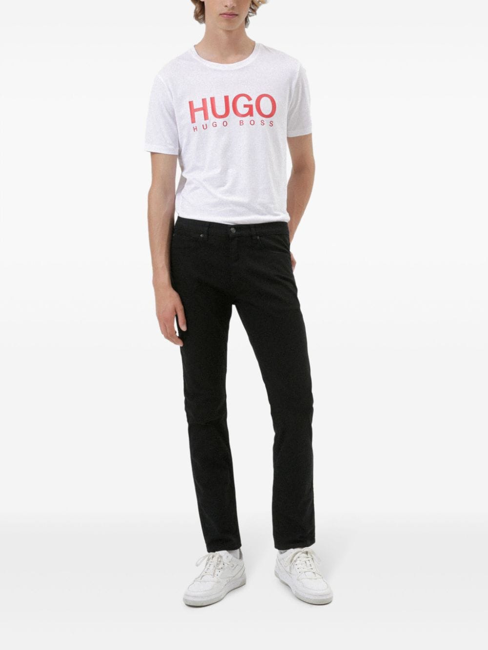 HUGO Slim-fit jeans - Zwart