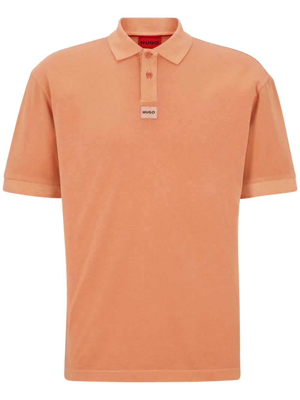 HUGO Camisa polo Danoe com logo | Laranja | Image 1