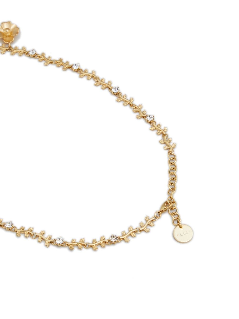 Shop Marni Flower-motif Charm Necklace In Gold