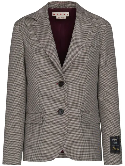 Marni blazer con botones y motivo pied de poule