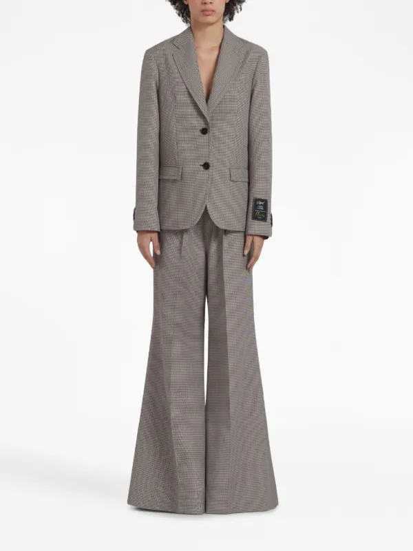 Marni houndstooth-pattern single-breasted Blazer | Grey