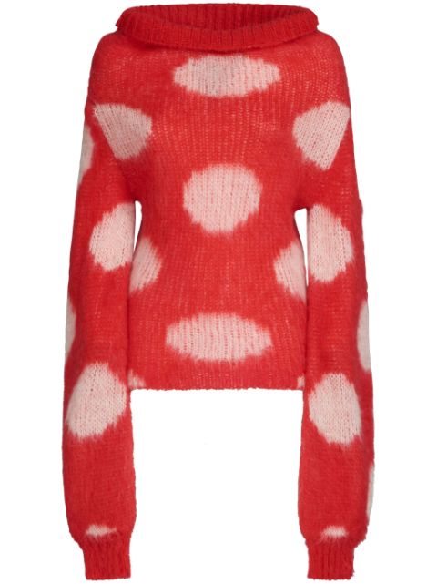 Marni polka dot-intarsia jumper Women