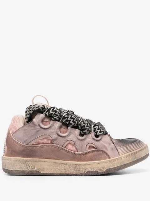 Lanvin Tênis Curb de couro com solado chunky