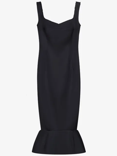 Marni flounce-hem sheath midi dress