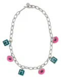Marni dice-motif charm necklace - Blue
