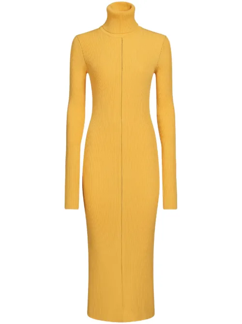 Robe mi-longue nervurée à col roulé - Marni - Modalova