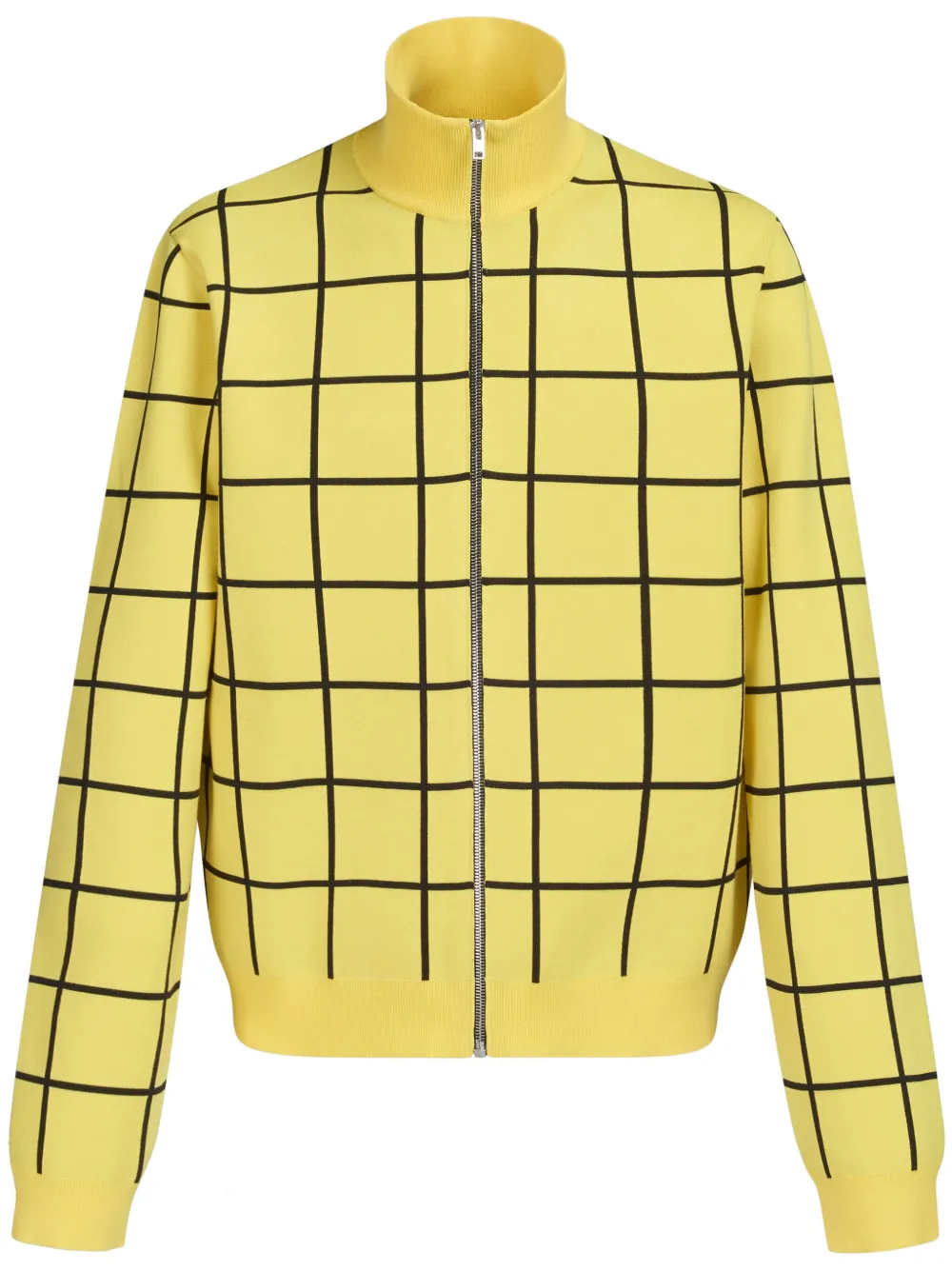 MARNI HIGH-NECK CHECKED CARDIGAN