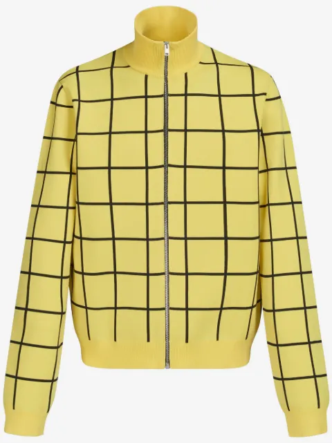 Marni high-neck checked cardigan