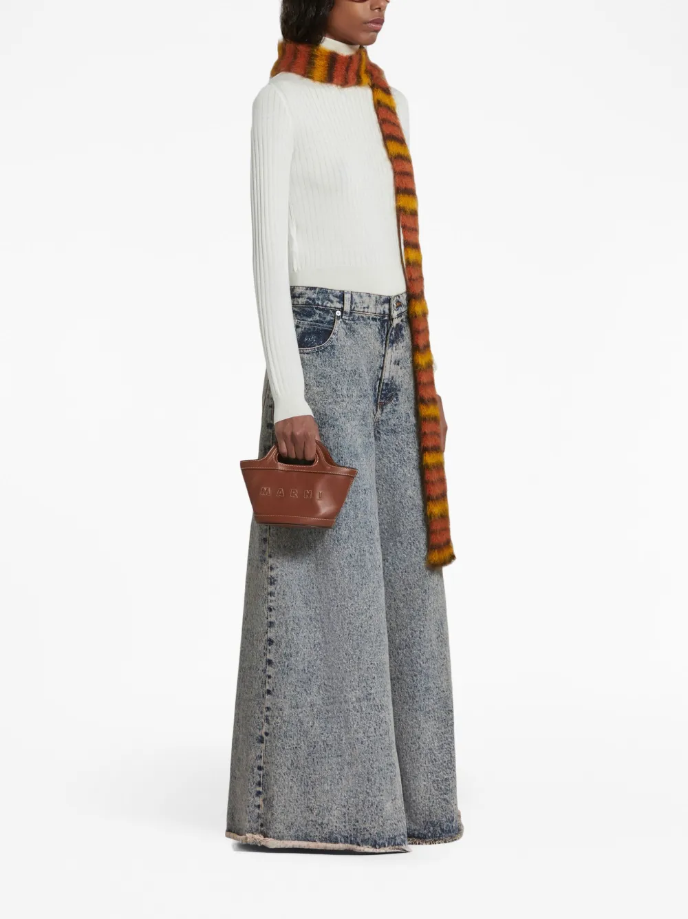 Marni Top met geborduurd logo - Wit
