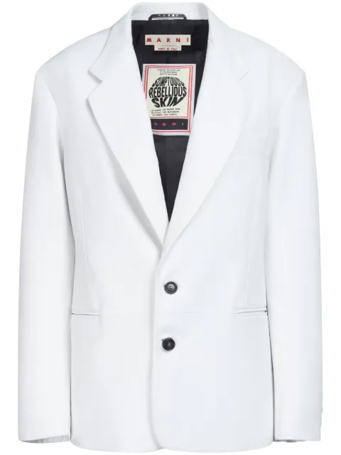 Marni レザー シングルジャケット