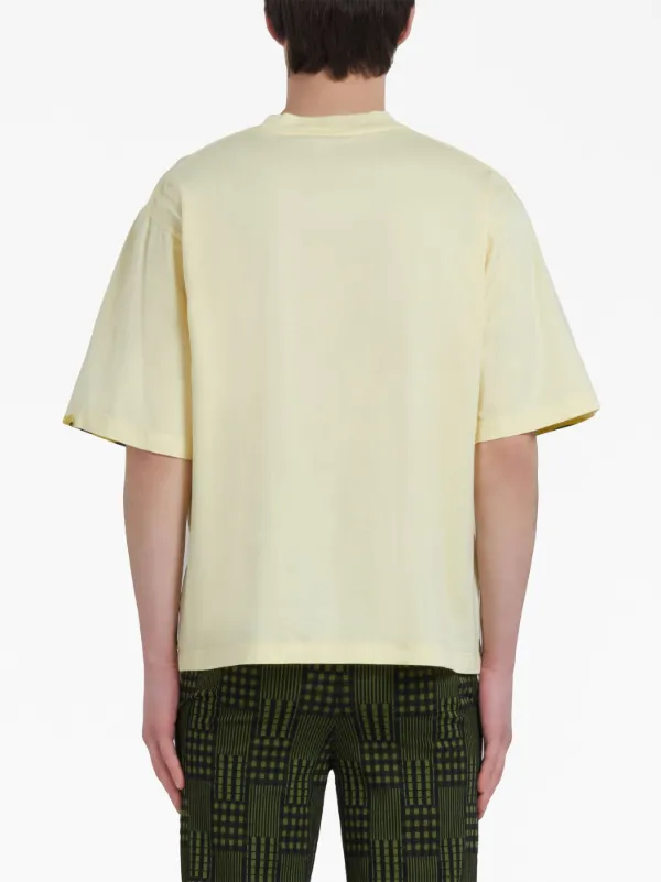 Marni logo-print Cotton T-shirt | Yellow | FARFETCH