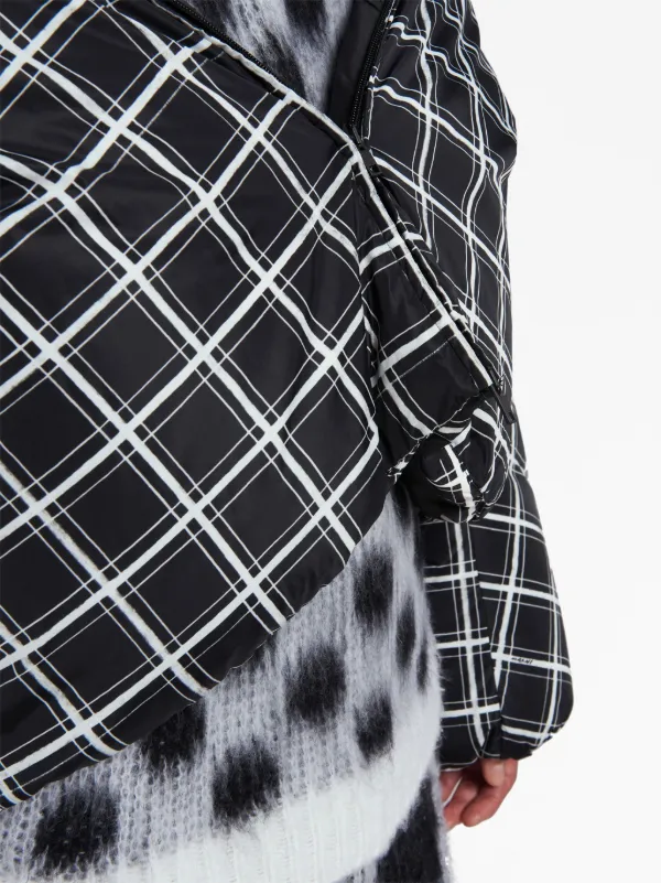 Marni チェック ダウンジャケット | ブラック | FARFETCH JP