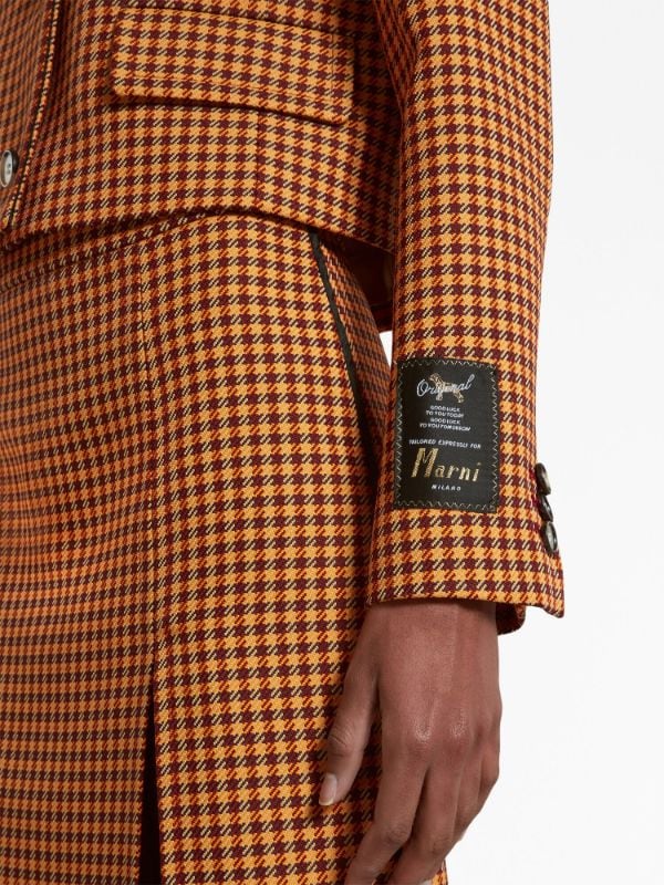 Marni Checked button-up suit-jacket - Farfetch